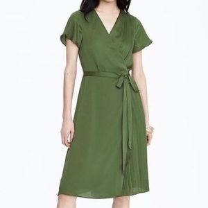 Pleated Wrap Dress